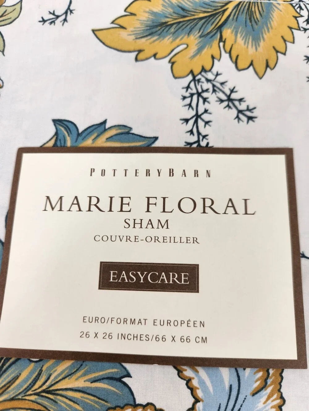 Pottery Barn Marie Floral Standard Sham Set Of 2 Pillowcase French Cottage NOS